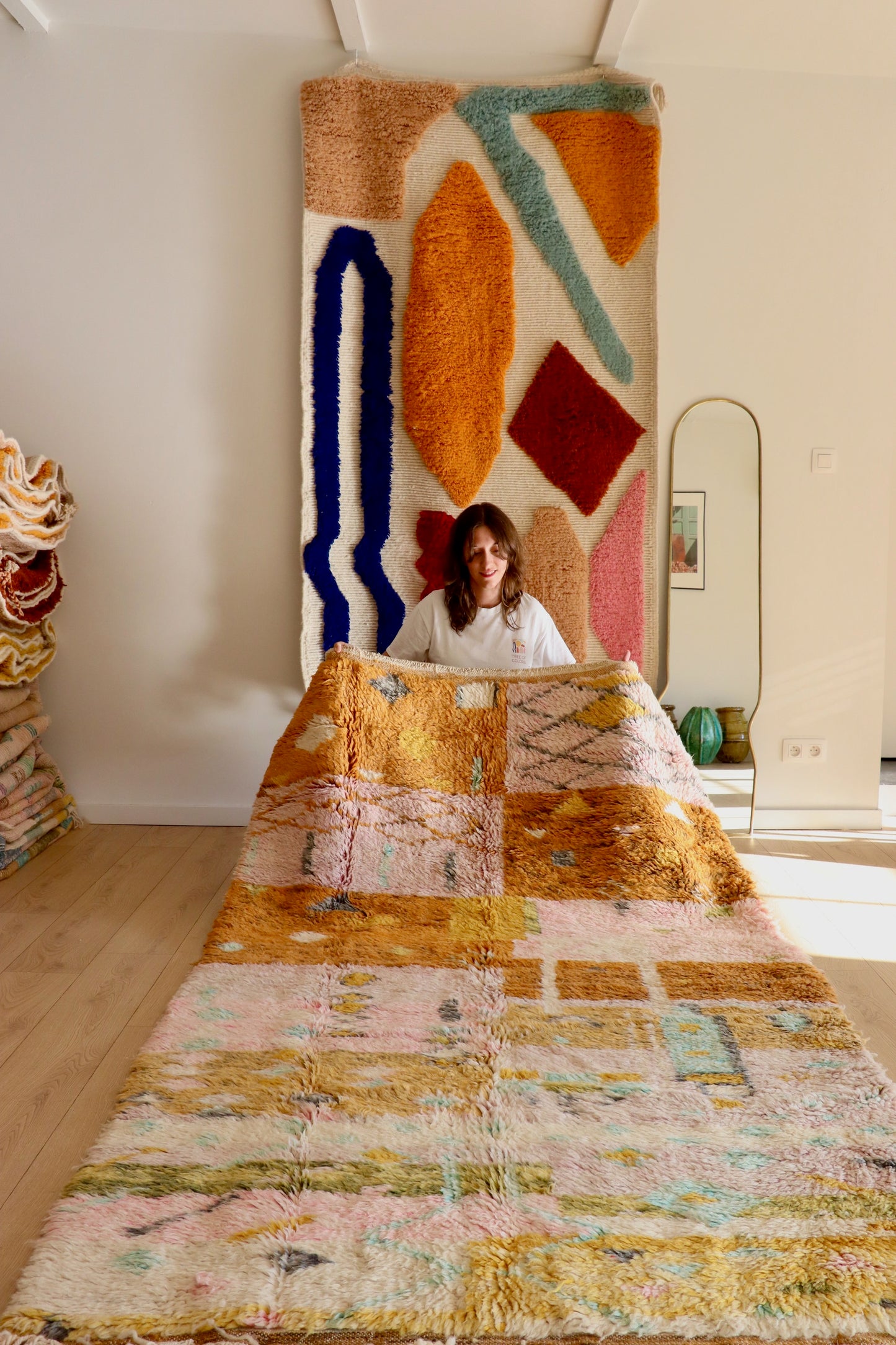 Tapis Beni Ouarain coloré (955) 255x145cm - End of Summer
