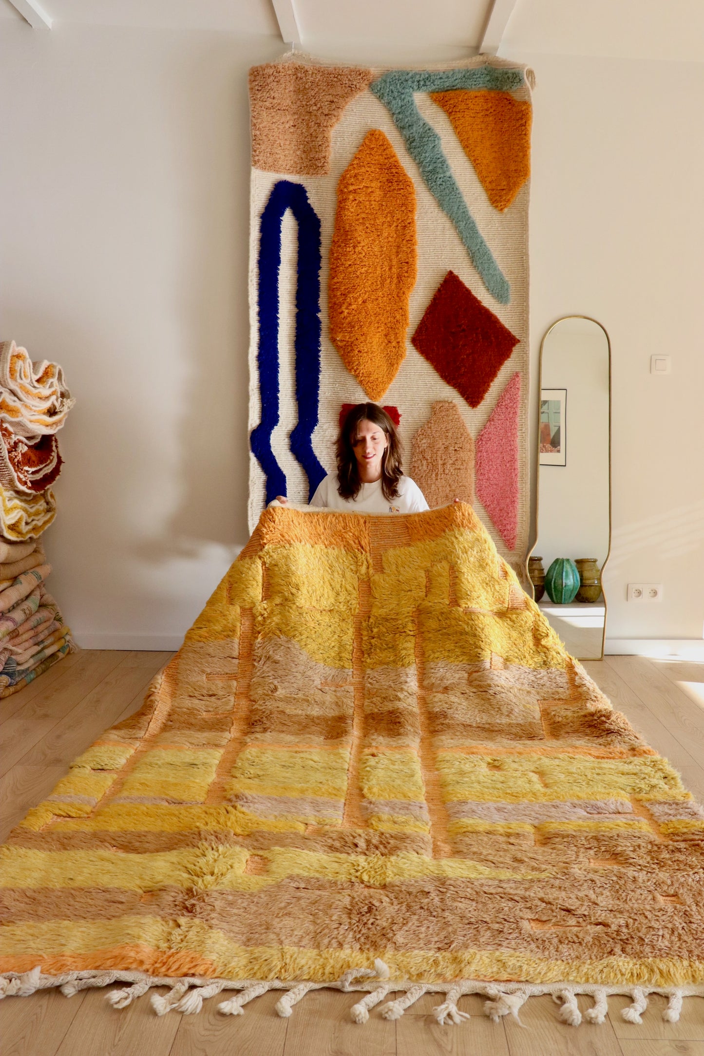 Tapis Beni Ouarain coloré (945) 241x177cm - Madrid