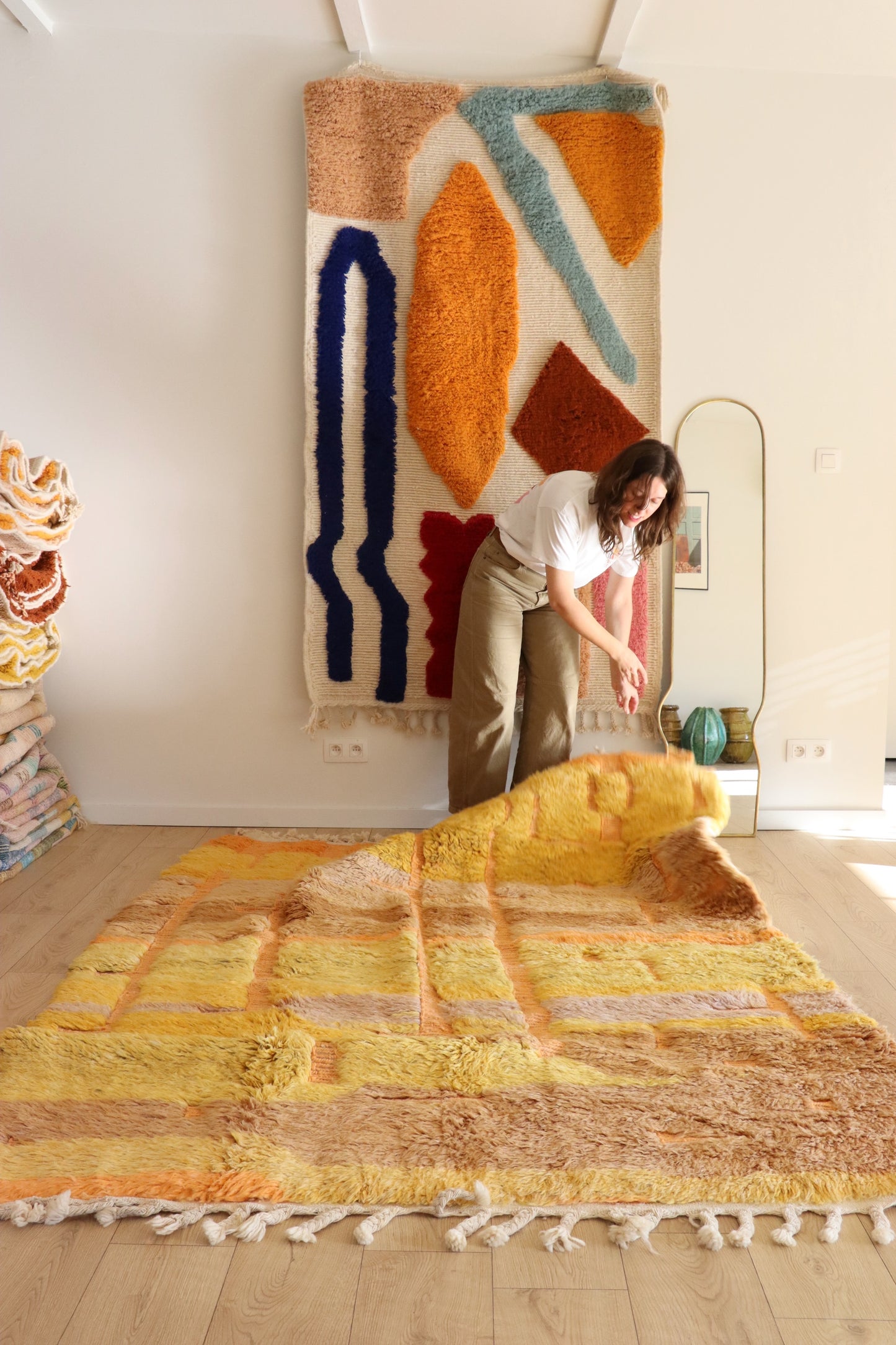Tapis Beni Ouarain coloré (945) 241x177cm - Madrid