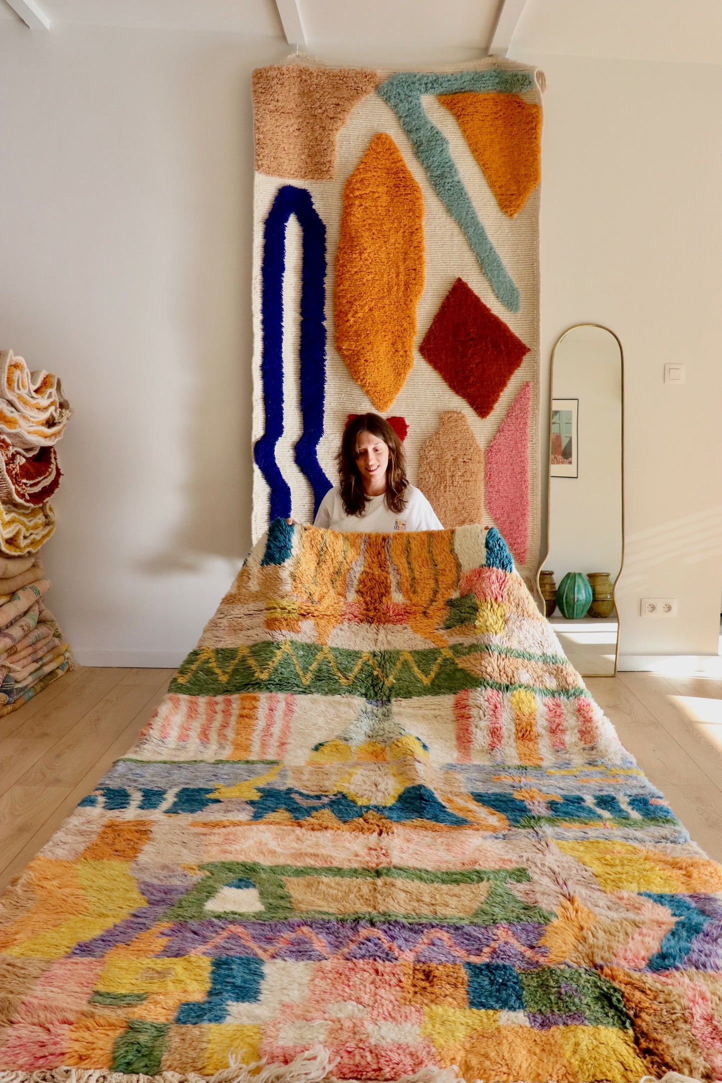 Tapis Beni Ouarain coloré (943) 250x164cm - Sicily