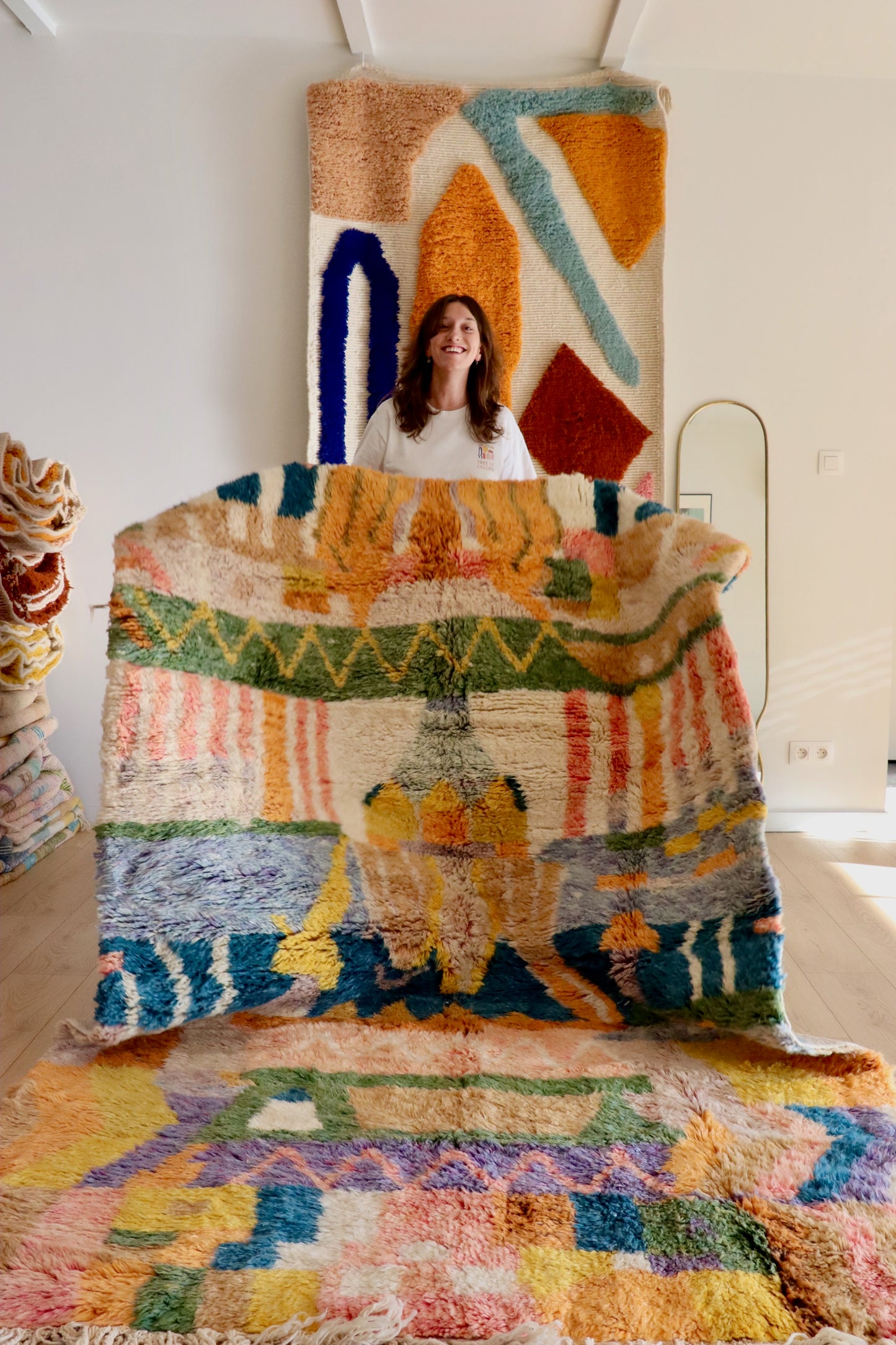 Tapis Beni Ouarain coloré (943) 250x164cm - Sicily