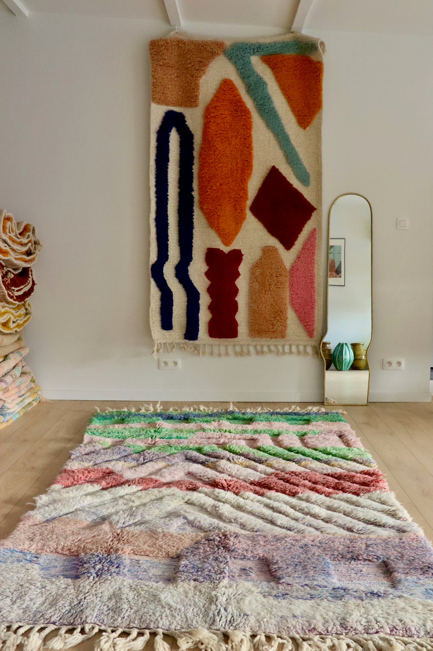 Tapis Beni Ouarain coloré (942) 240x155cm - Fae Garden