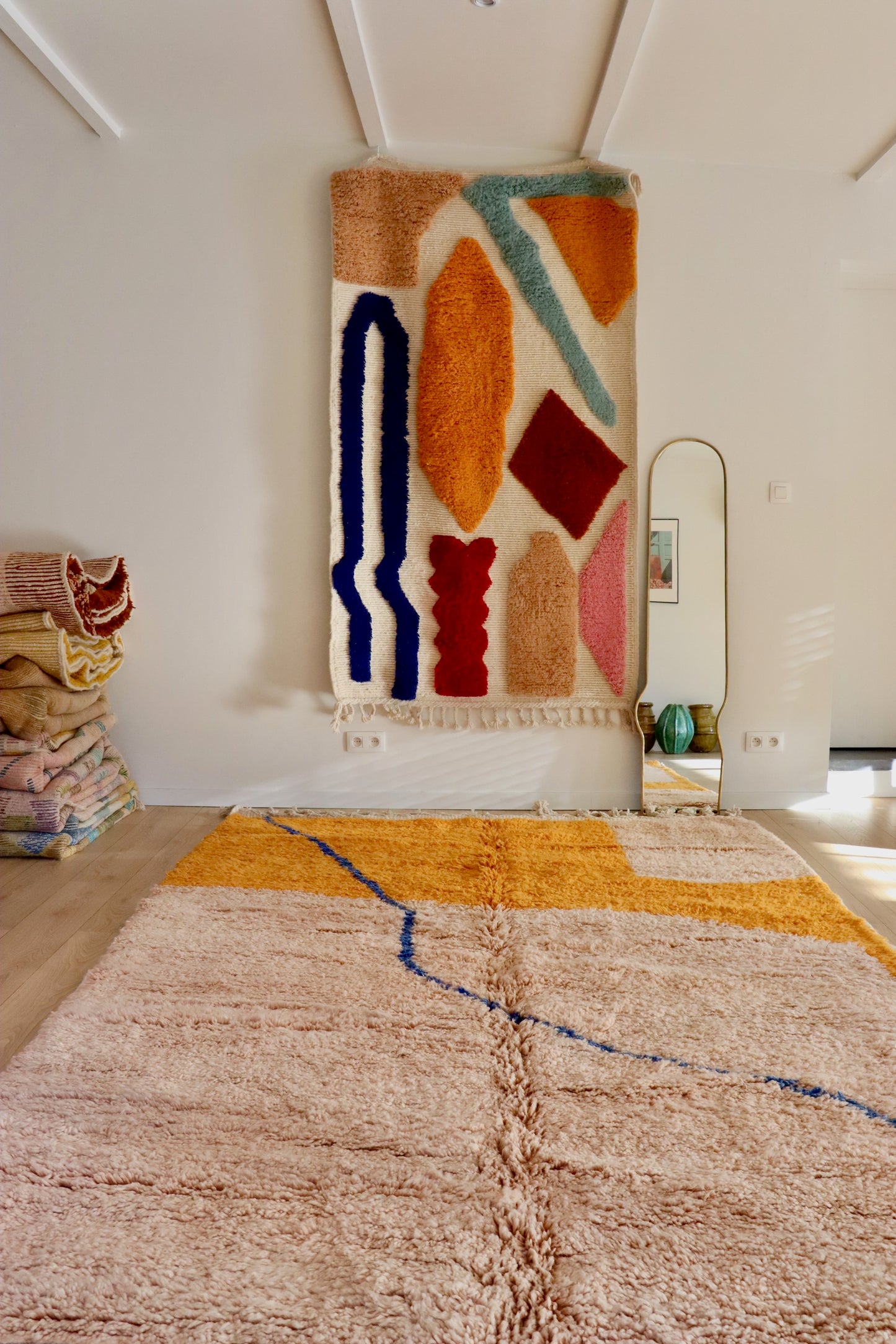 Tapis Beni Ouarain coloré (953) 295x210cm - Under the Blue Sky