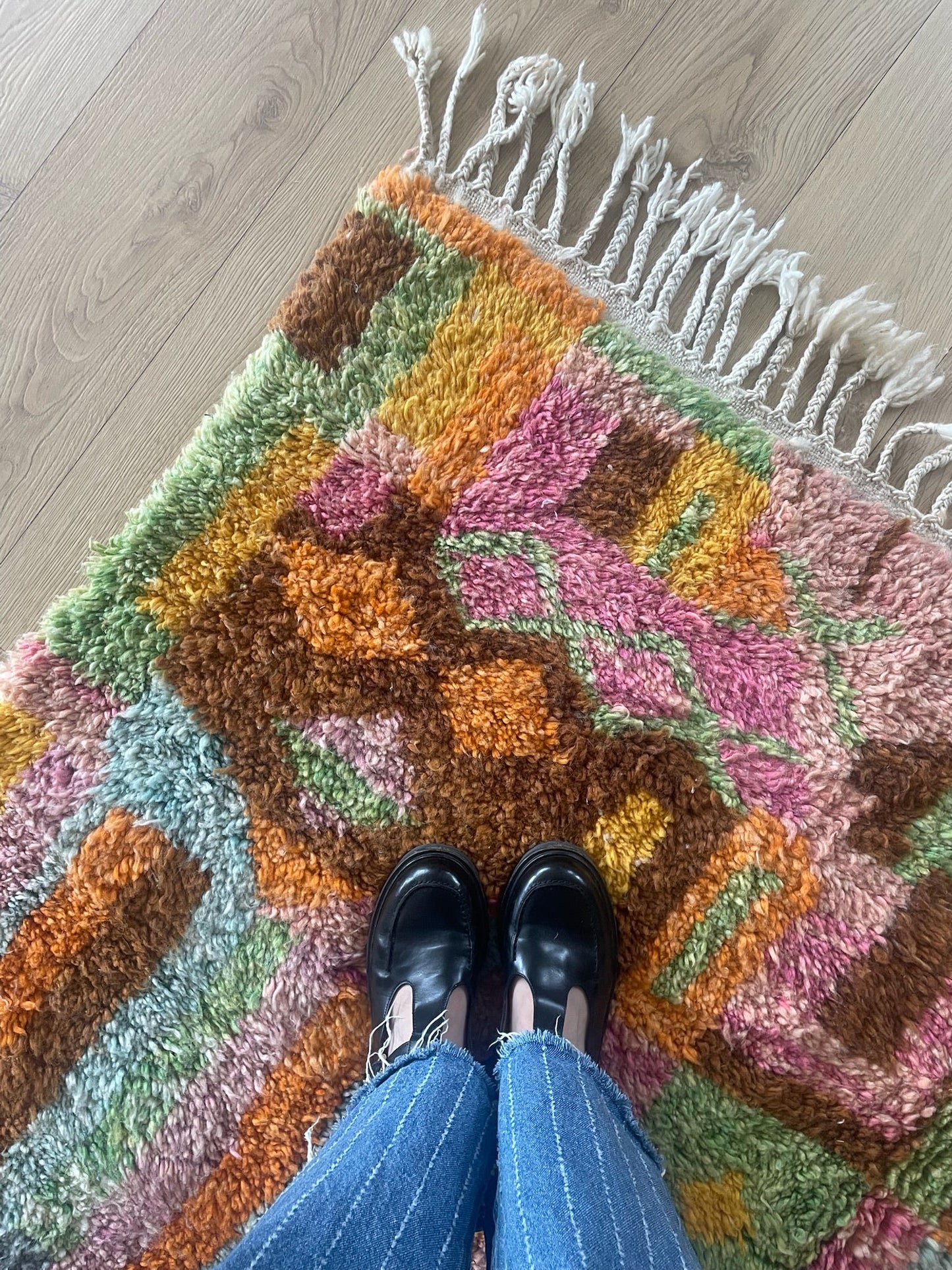 Beni Ouarain Moroccan Colorful Rug (1147) 240x170cm - Serafina - Tree of Colors
