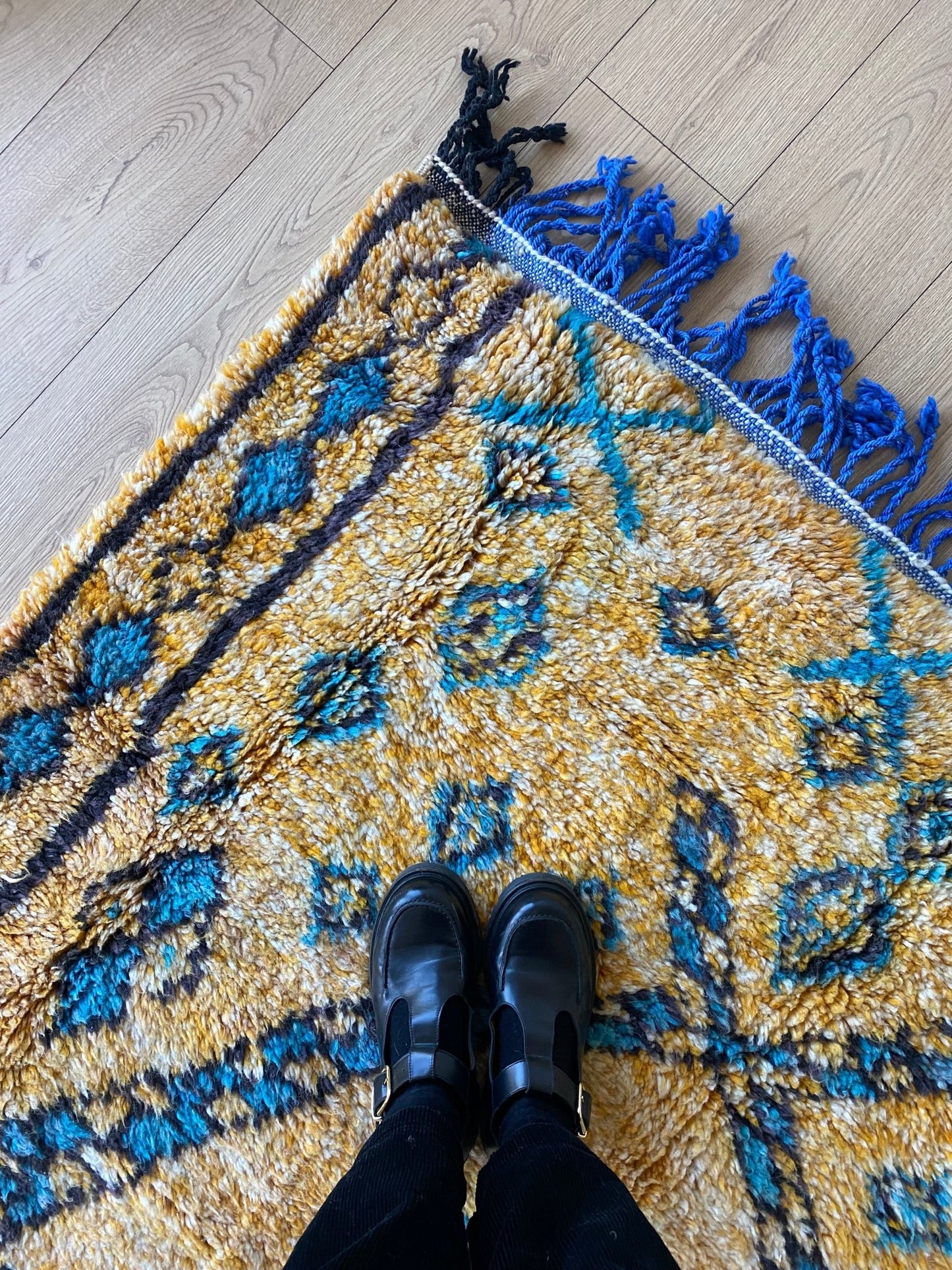 Beni Ouarain Moroccan Colorful Rug (883) 257x152cm - India - Tree of Colors