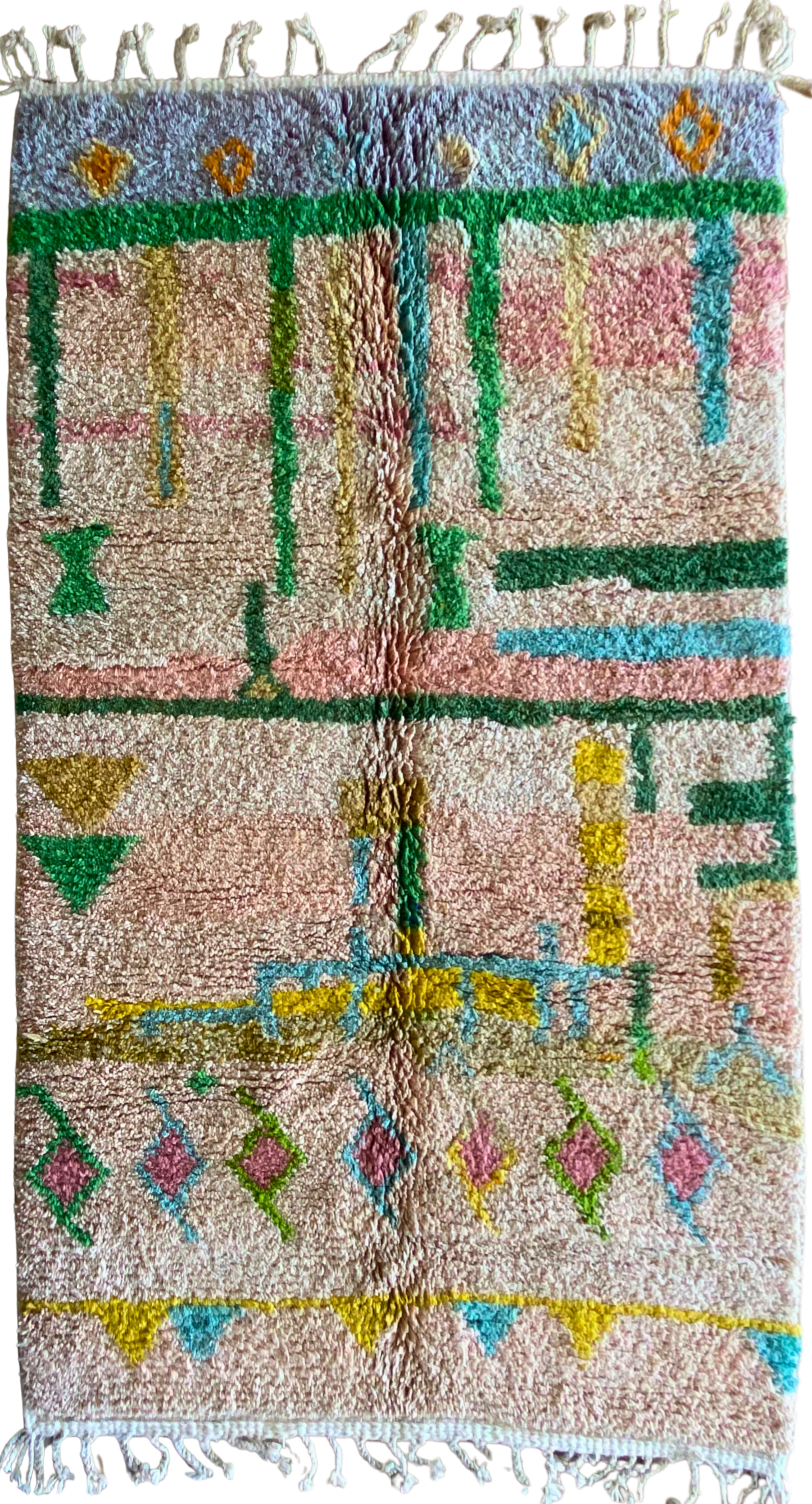 Beni Ouarain Marokkaans kleurrijk vloerkleed (972) 255x155 - Jaipur