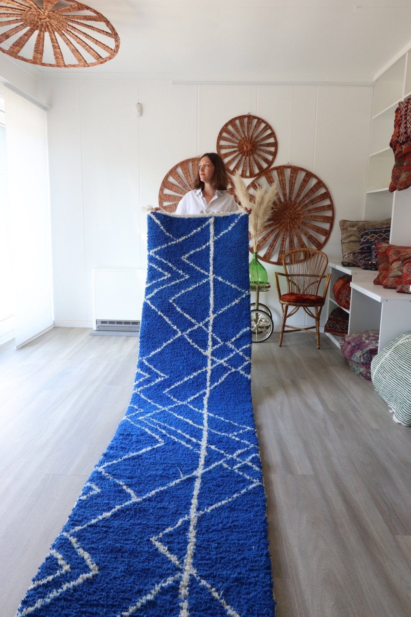 Blue Berber Rug made to order (5) - Tree of Colors