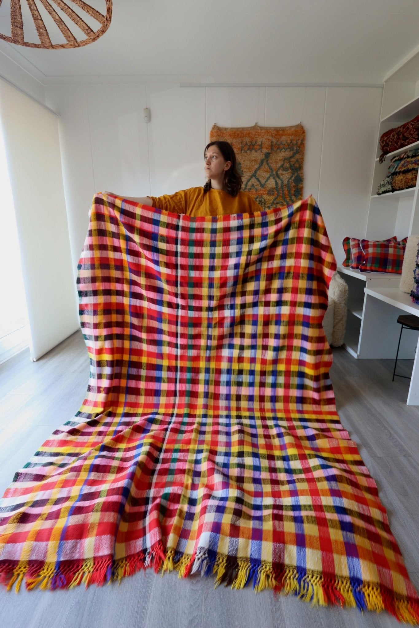 Berber Blanket – Red & Yellow | Tree of Colors