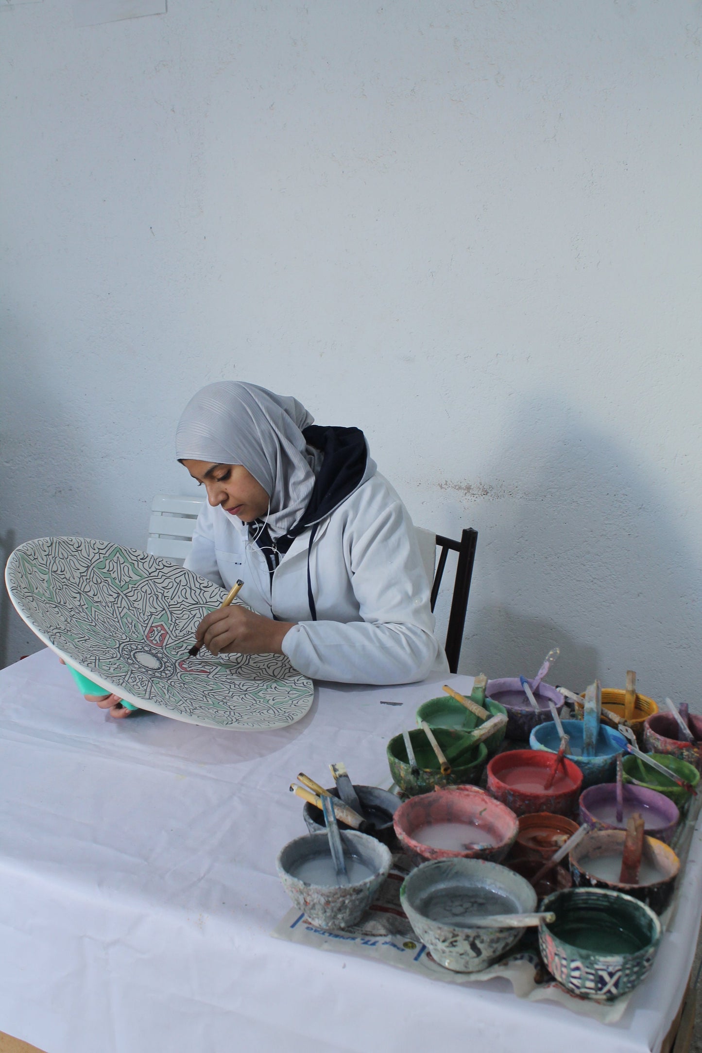 Big Ceramic Bowl, Hand painted ceramic in Fes, Morocco