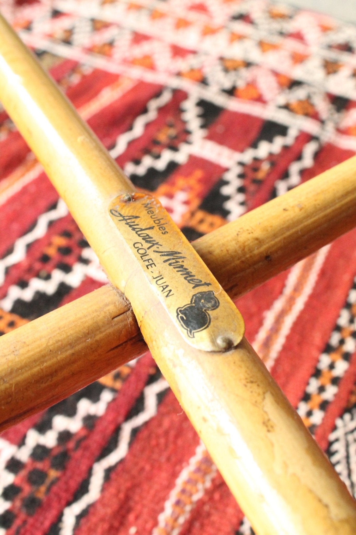 Set of 2 authentic 60's Audoux - Minet rattan chairs - Tree of Colors