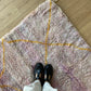 Beni Ouarain Moroccan Colorful Rug (895) 254x160cm - Lilac