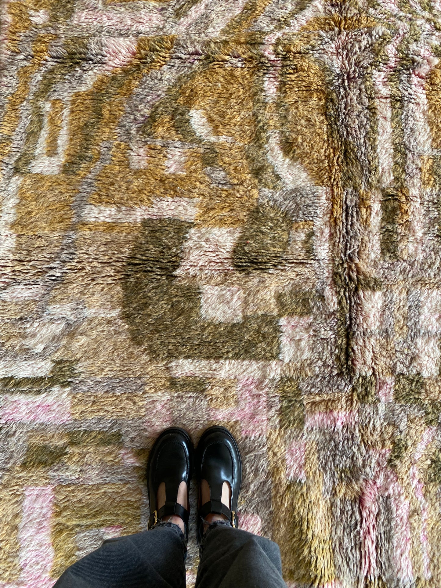 Beni Ouarain Moroccan Colorful Rug (924) 262x173cm - Moss