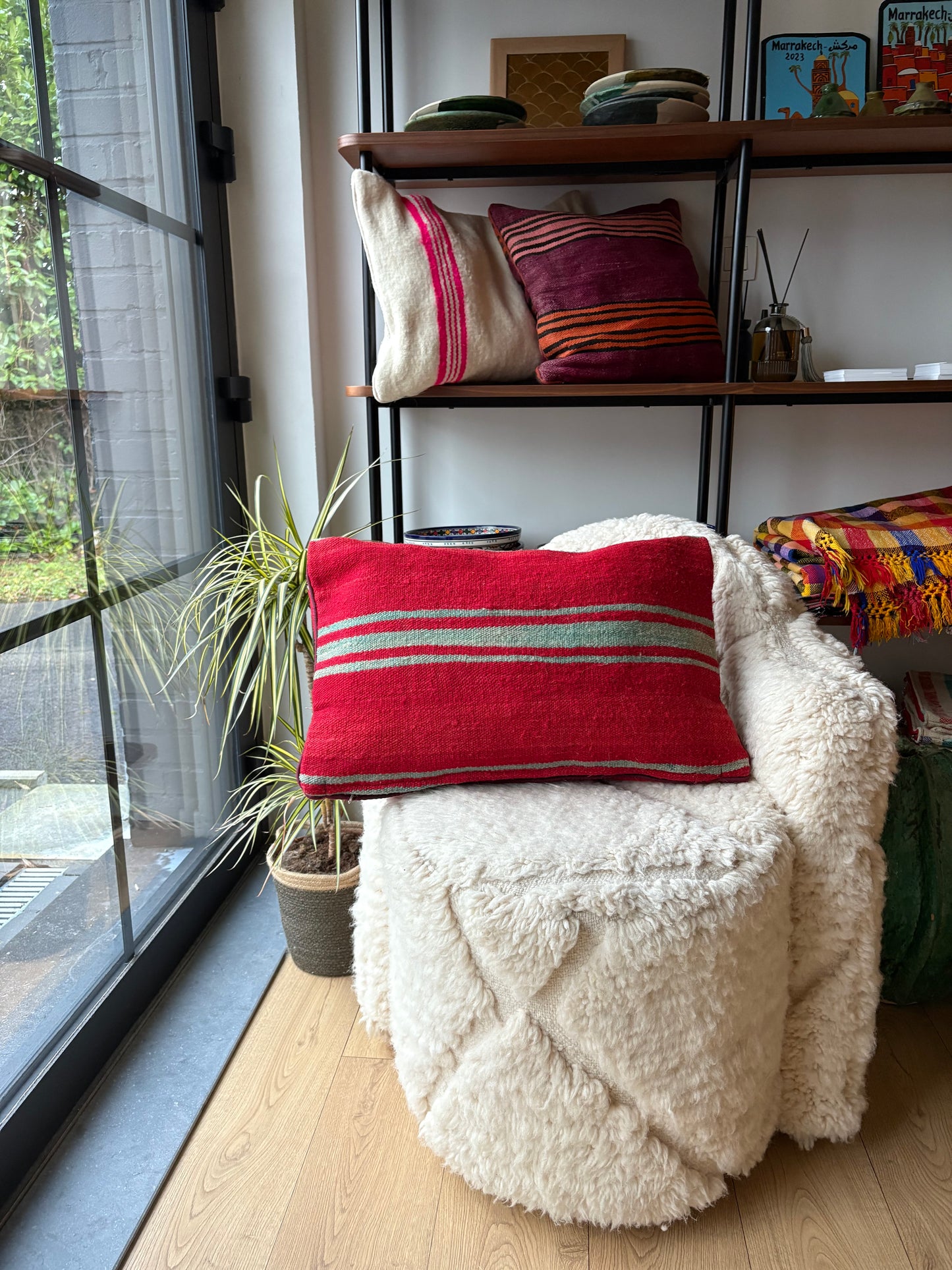 Coussin marocain en laine - 60x40cm