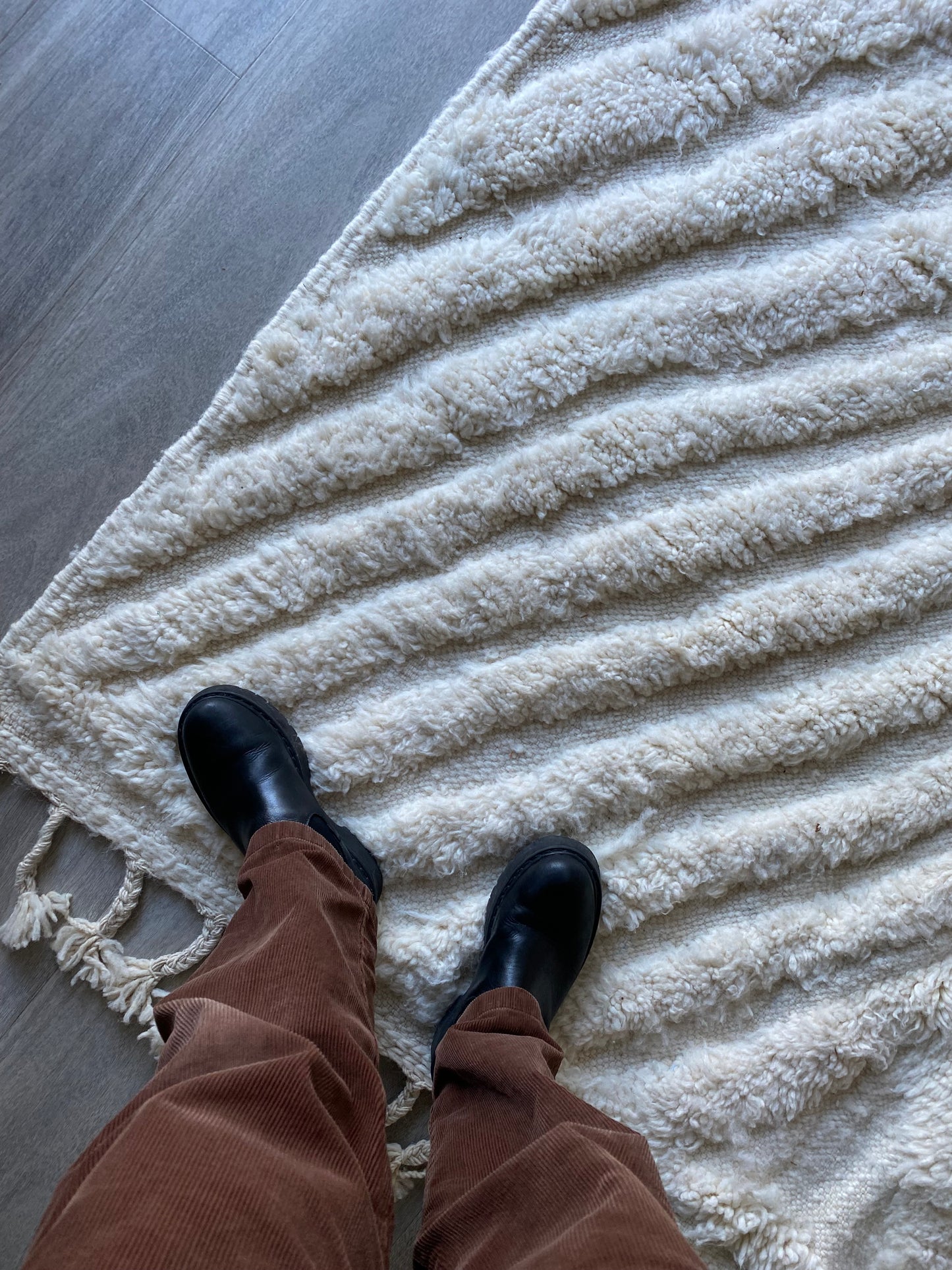 White Berber Wool Rug (506) 290x190cm