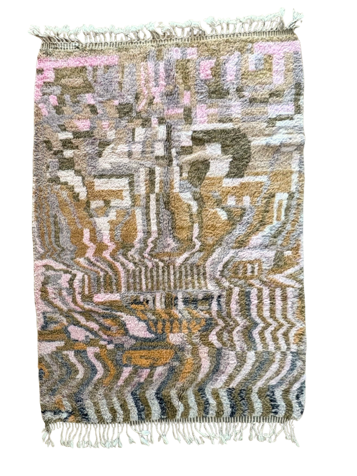 Beni Ouarain Moroccan Colorful Rug (924) 262x173cm - Moss
