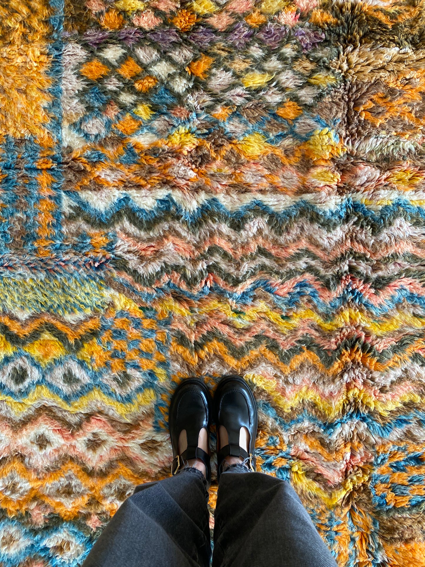 Beni Ouarain Moroccan Colorful Rug (928) 302x182cm - Electrifying