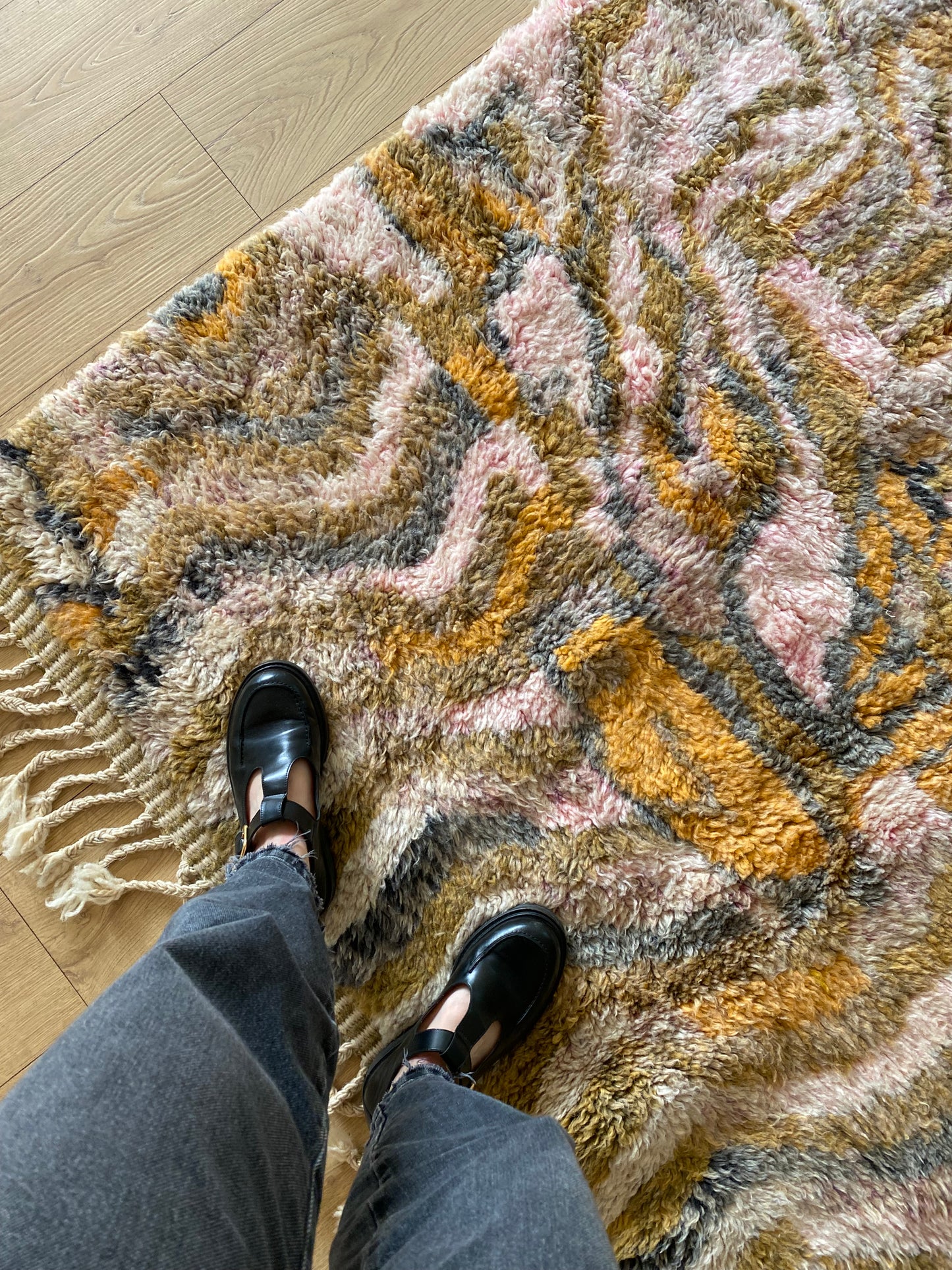 Beni Ouarain Moroccan Colorful Rug (924) 262x173cm - Moss
