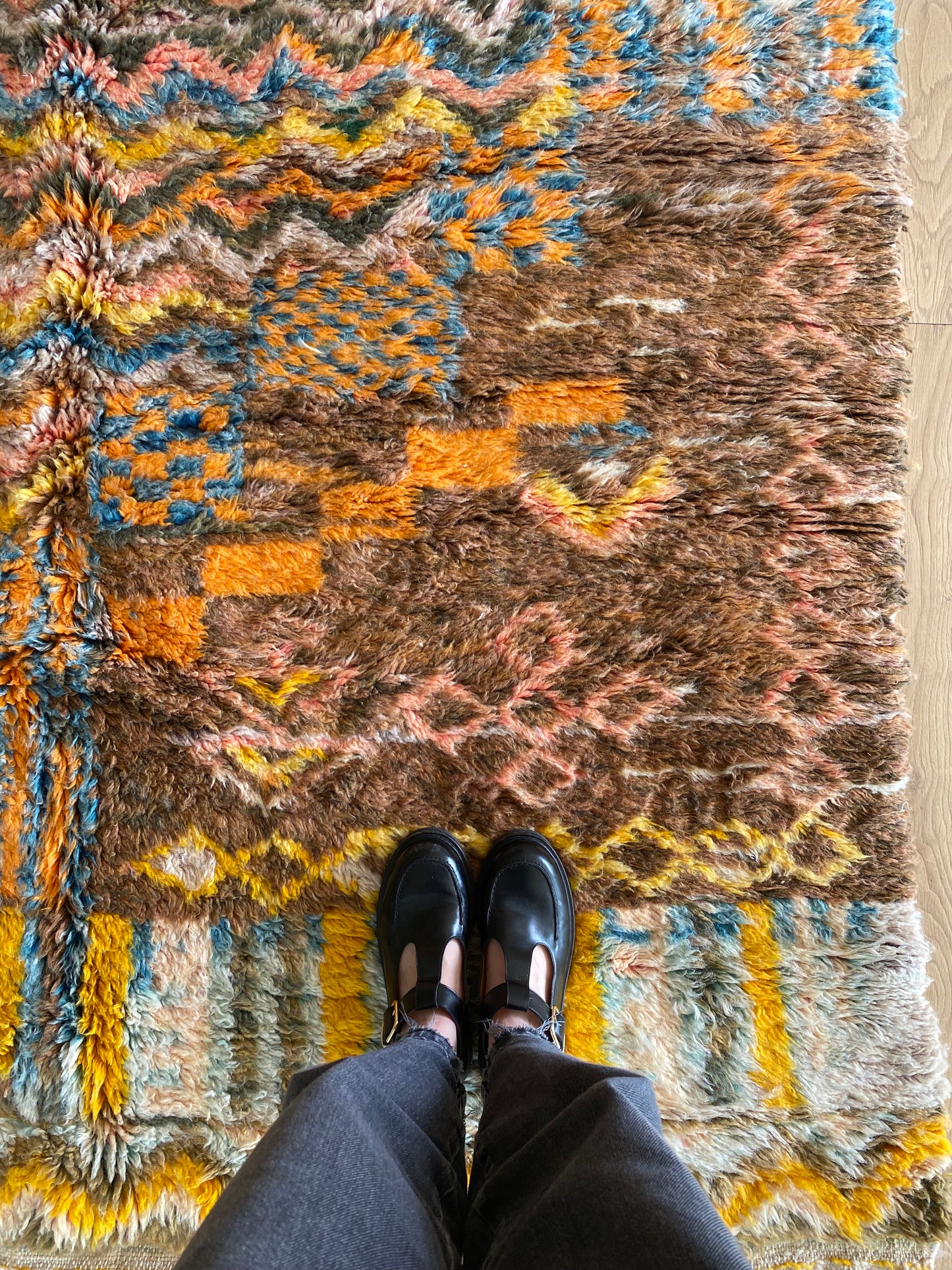 Beni Ouarain Moroccan Colorful Rug (928) 302x182cm - Electrifying