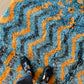 Beni Ouarain Moroccan Colorful Rug (931) 290x206cm - Deep in the ocean