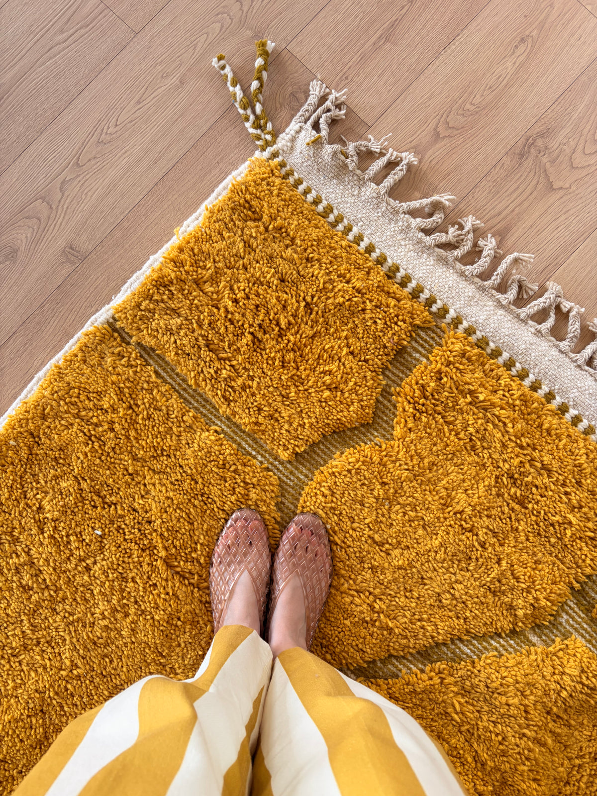 Beni Ouarain Moroccan Colorful Rug (1283) 310x209cm - Sunshine in the Garden