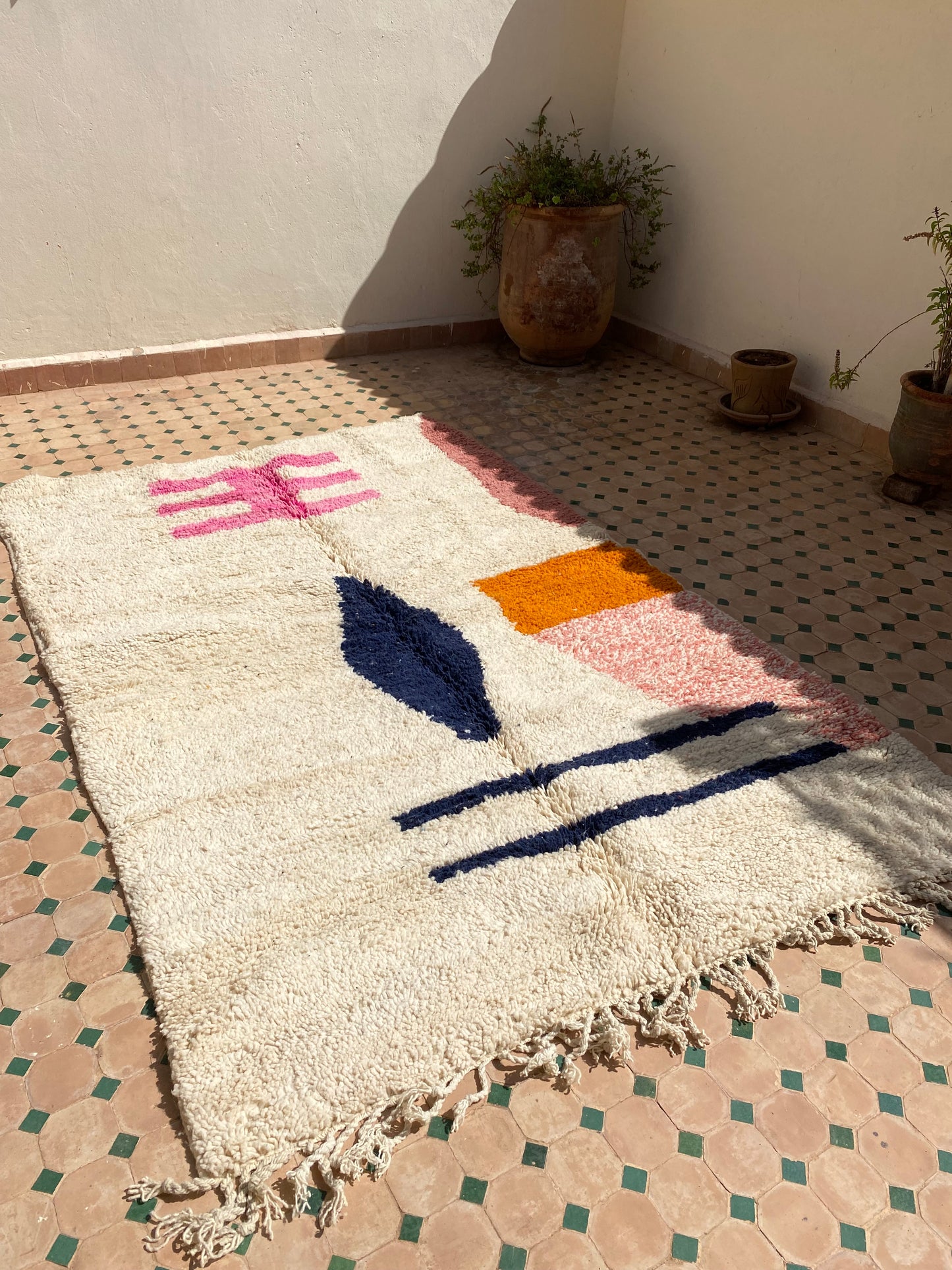White Berber Wool Rug (370) 240x157cm