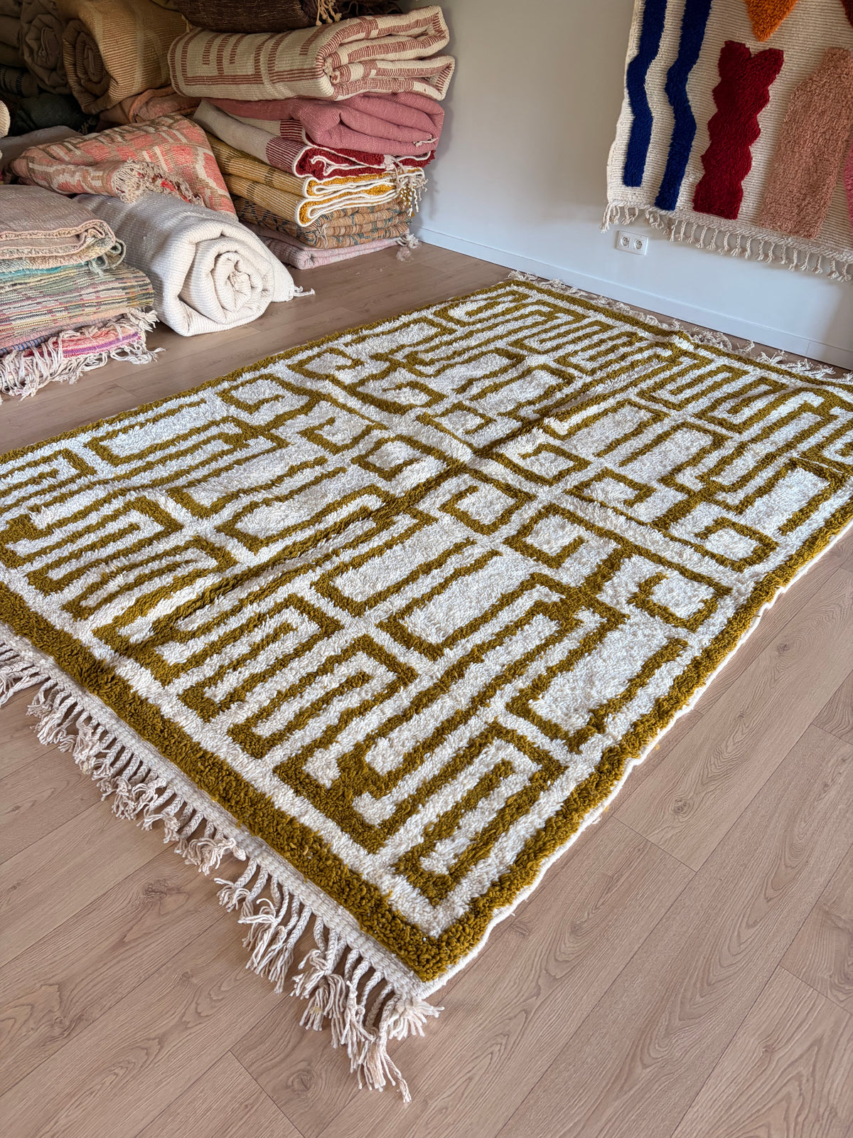 Beni Ouarain Moroccan Colorful Rug (1286) 311x215cm - Olive Garden