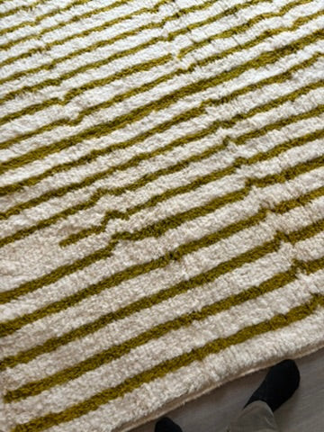 White and Green Berber Wool Rug made to order (9) - DEPOSIT