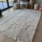 Beni Ouarain Moroccan White Rug (888) 311x204cm - Western light