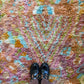 Beni Ouarain Moroccan Colorful Rug (852) 251x157cm - Pumpkin pie