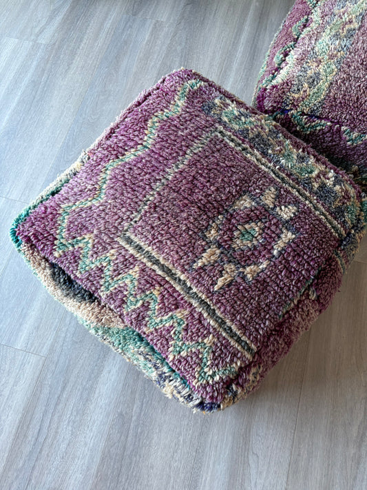 Purple Berber Pouf