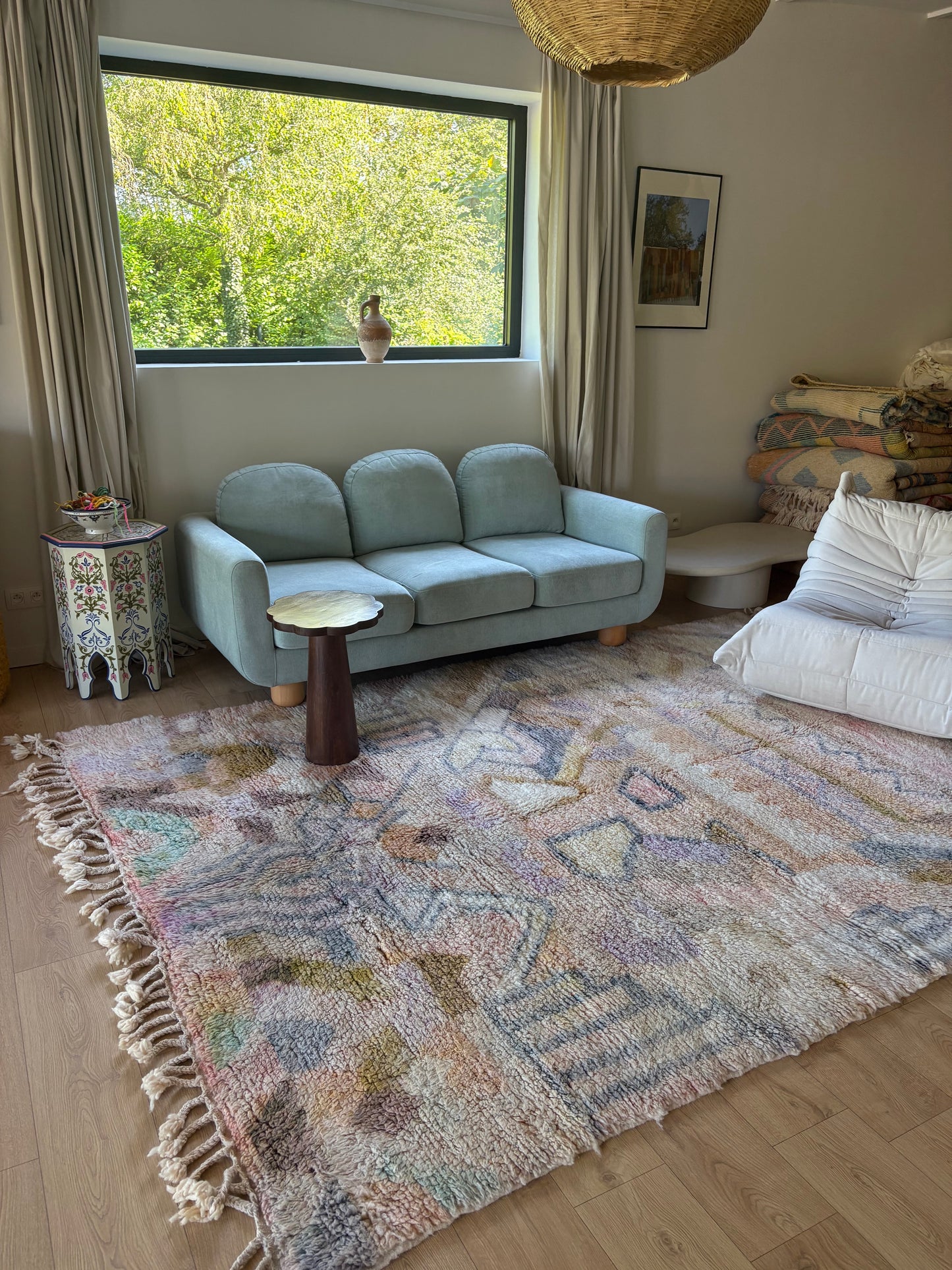 Beni Ouarain Moroccan Colorful Rug (1201) 295x216cm - Wendy