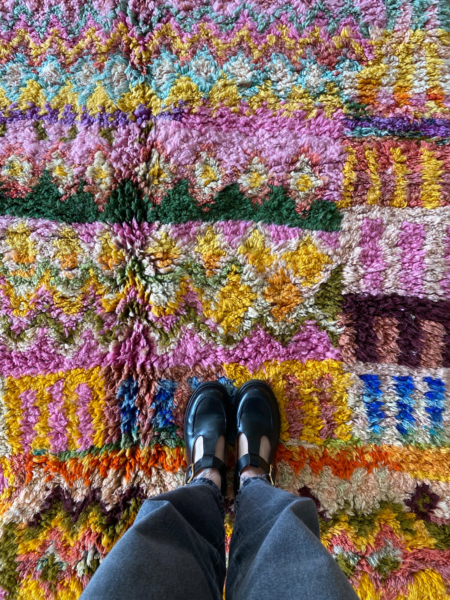 Beni Ouarain Moroccan Colorful Rug (925) 260x148cm - Rainbow