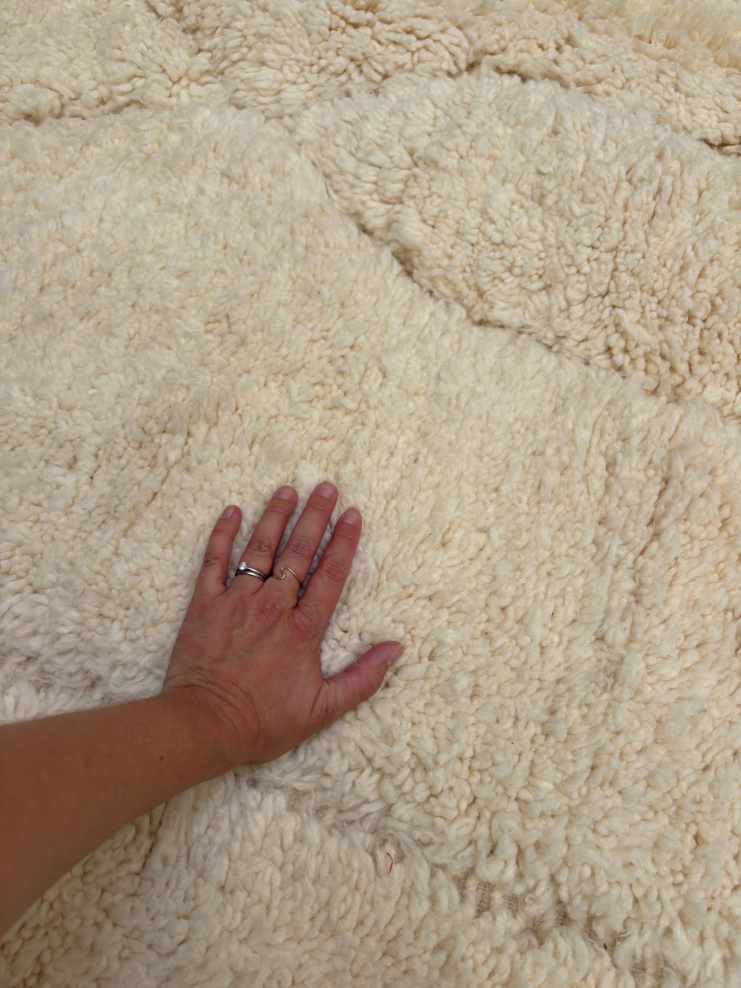 Beni Ouarain Moroccan Colorful Rug (962) 310x204cm - Snow on top
