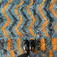Beni Ouarain Moroccan Colorful Rug (931) 290x206cm - Deep in the ocean
