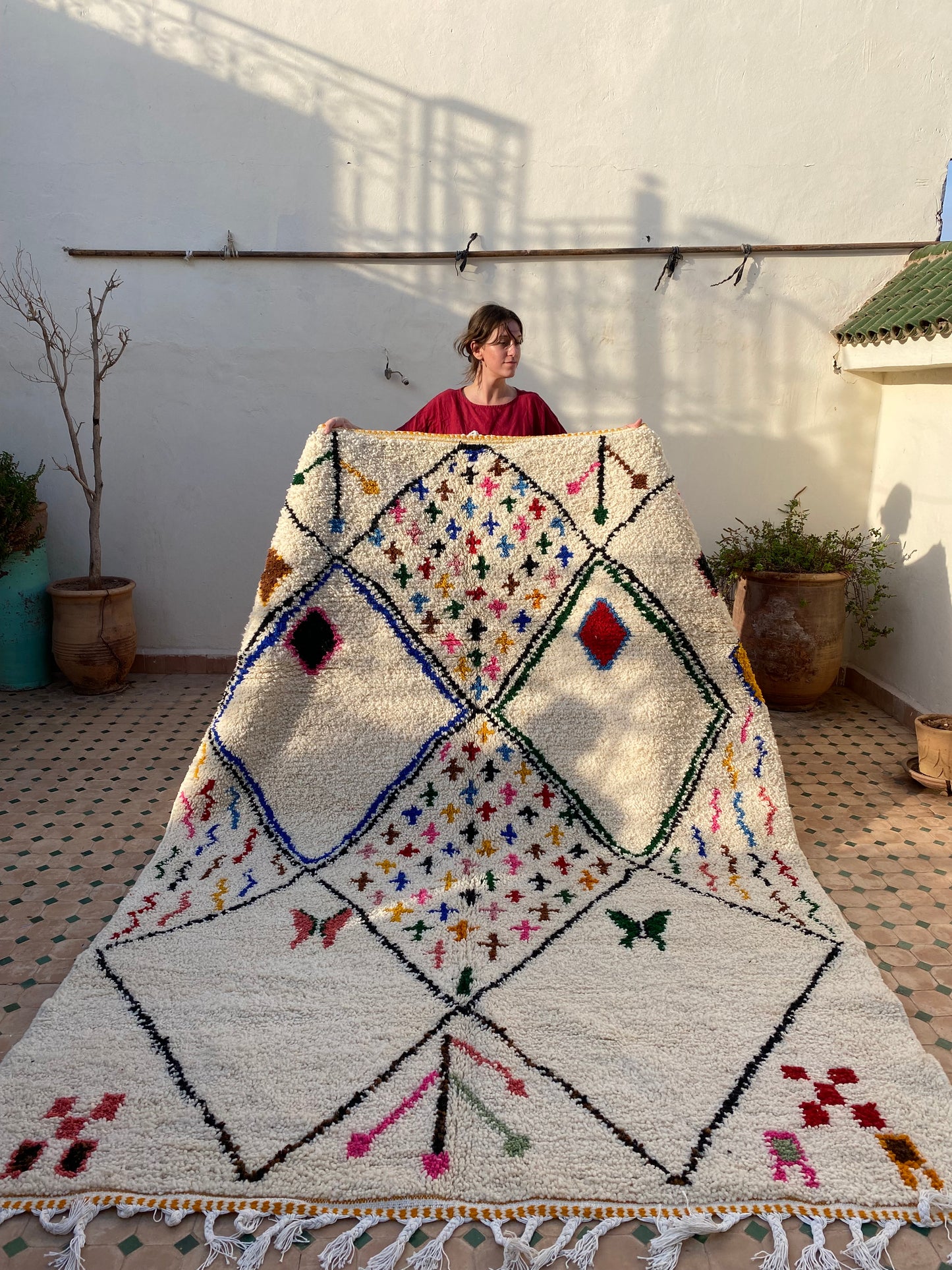 White Berber Wool Rug (372) 280x205cm