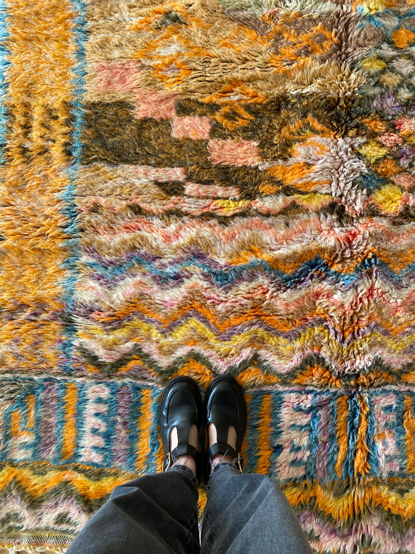 Beni Ouarain Moroccan Colorful Rug (928) 302x182cm - Electrifying