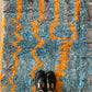 Beni Ouarain Moroccan Colorful Rug (931) 290x206cm - Deep in the ocean