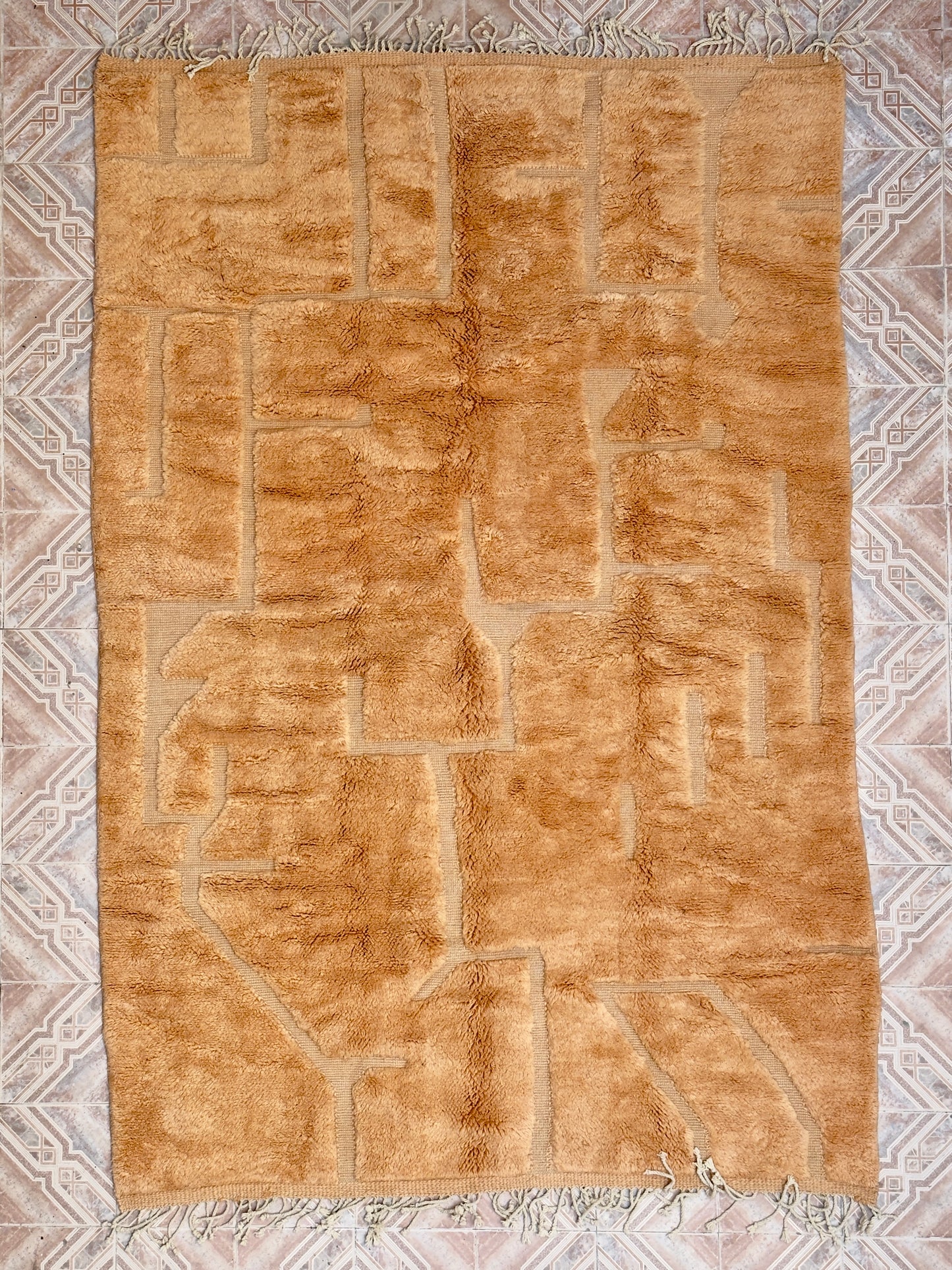 Mrirt Moroccan Rug (798) 298x202cm - Peach