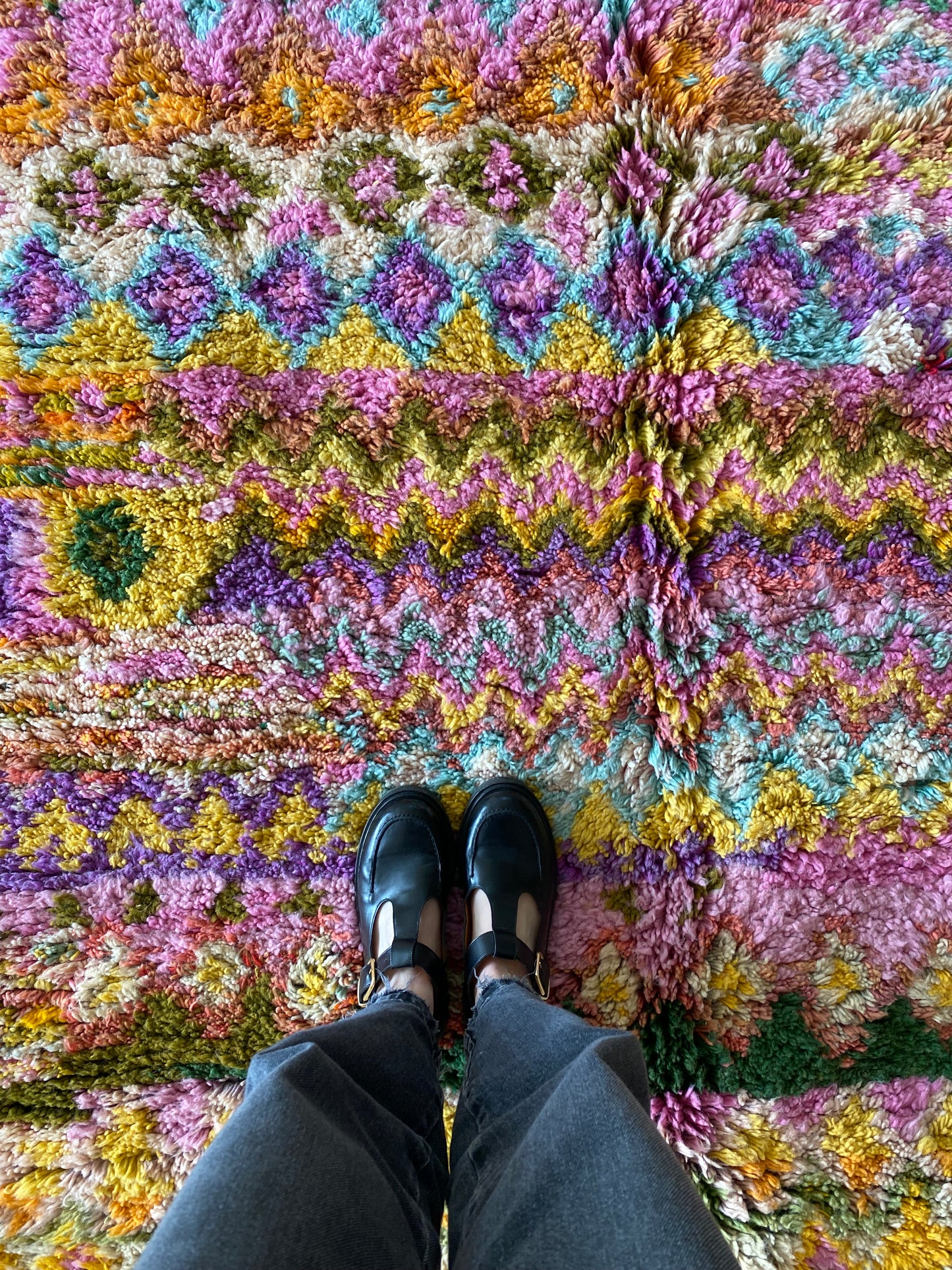 Beni Ouarain Moroccan Colorful Rug (925) 260x148cm - Rainbow