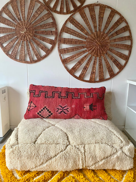 Moroccan Red Wool Cushion