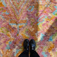 Beni Ouarain Moroccan Colorful Rug (852) 251x157cm - Pumpkin pie