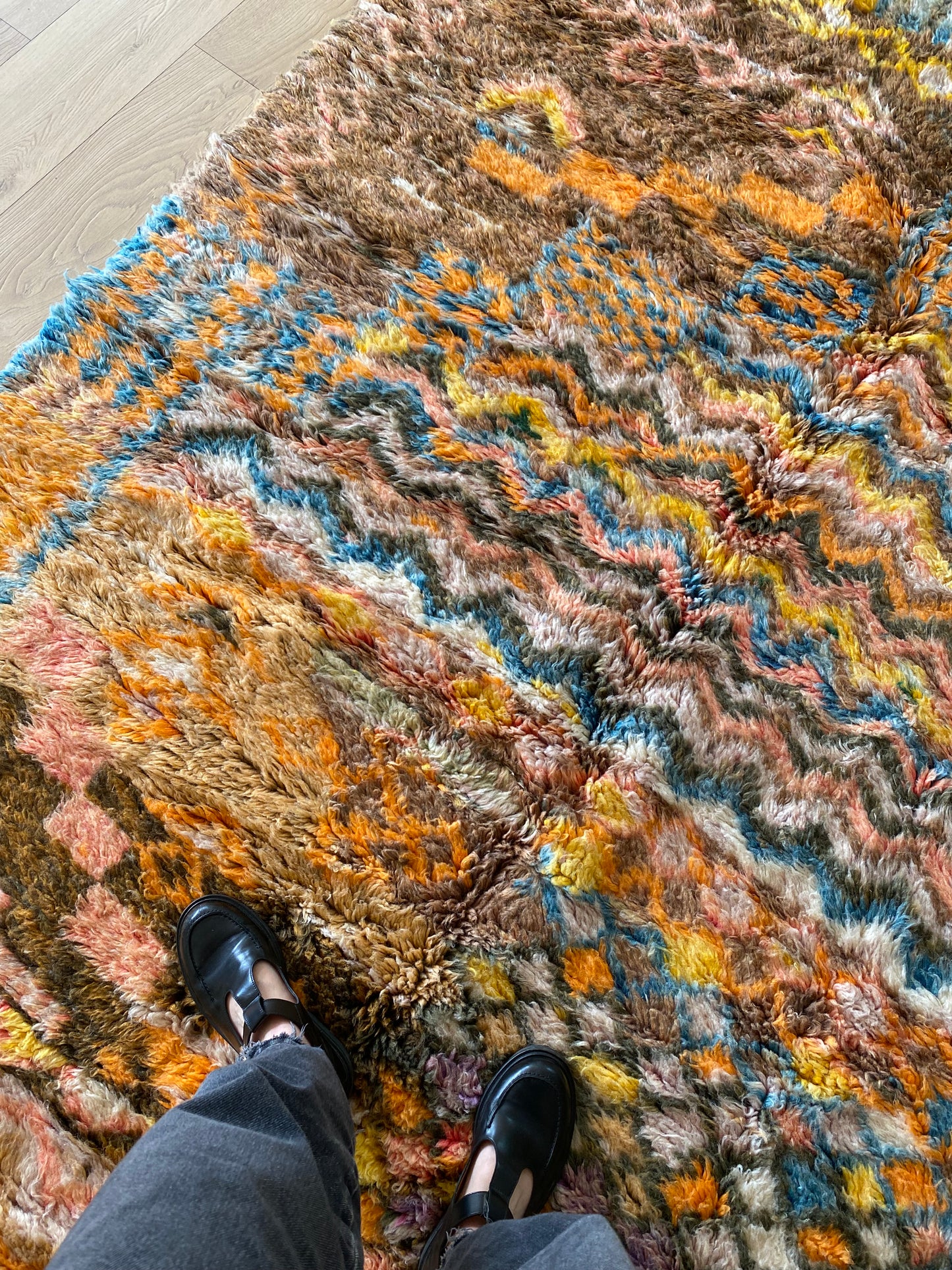 Beni Ouarain Moroccan Colorful Rug (928) 302x182cm - Electrifying