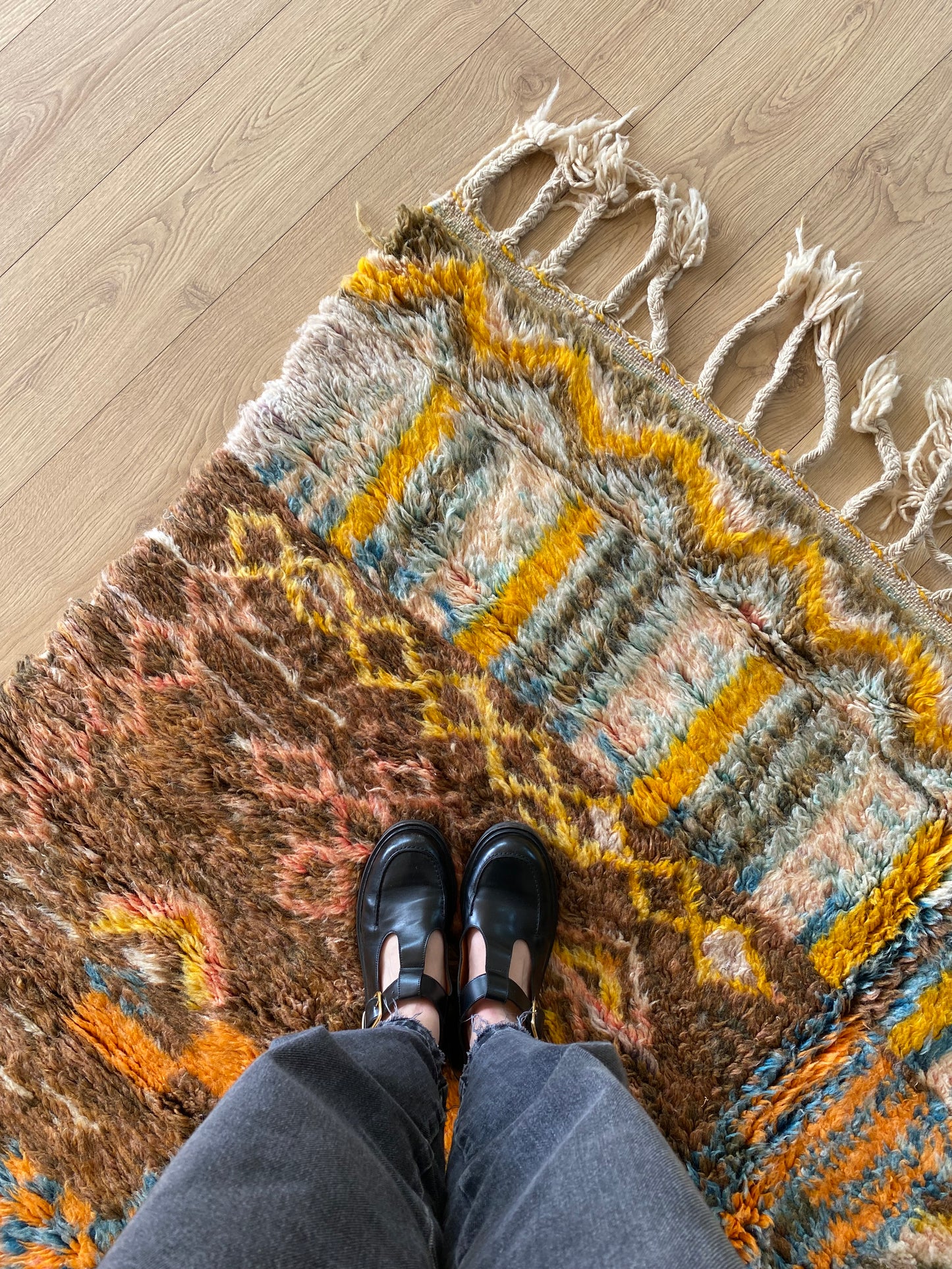 Beni Ouarain Moroccan Colorful Rug (928) 302x182cm - Electrifying
