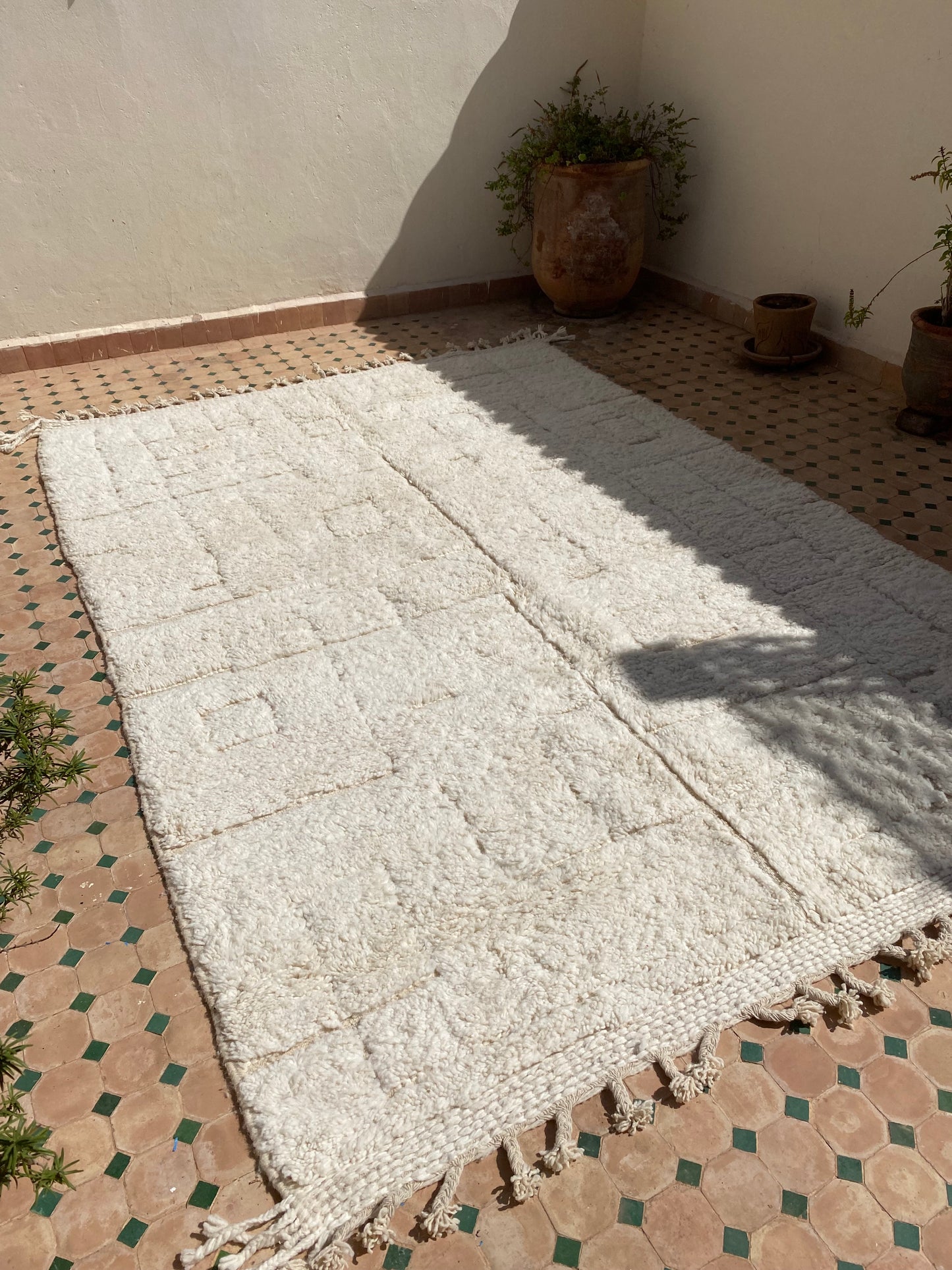 White Berber Wool Rug (361) 292x205cm