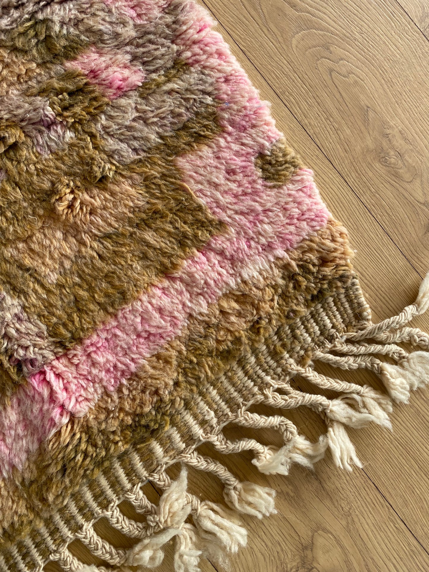 Beni Ouarain Moroccan Colorful Rug (924) 262x173cm - Moss