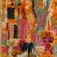 Tapis Beni Ouarain coloré (938) 260x156cm - Bubble Gum