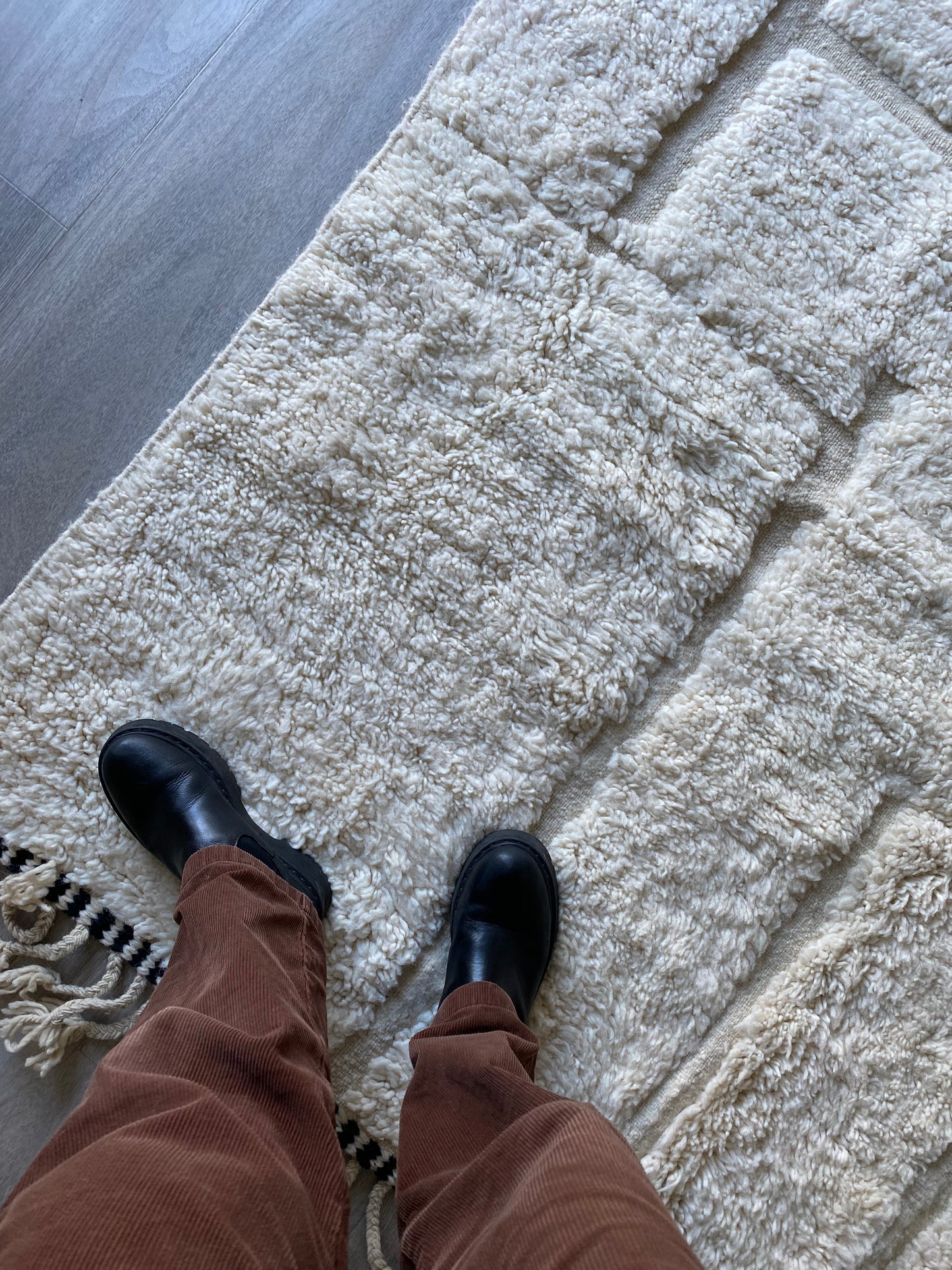 White Berber Wool Rug (504) 310x180cm
