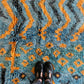 Beni Ouarain Moroccan Colorful Rug (931) 290x206cm - Deep in the ocean