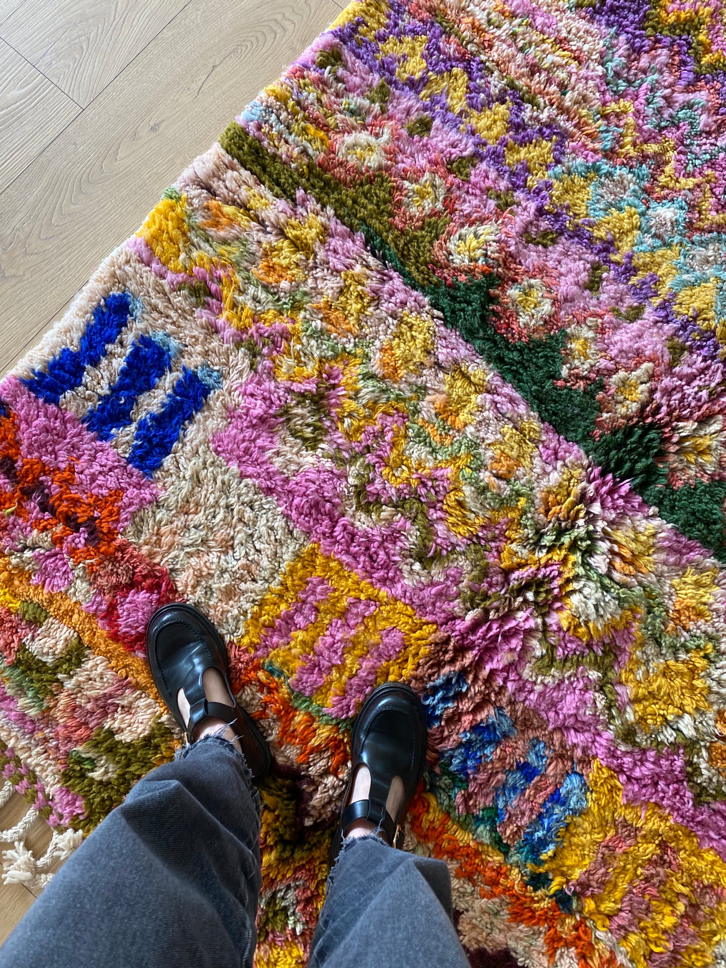 Beni Ouarain Moroccan Colorful Rug (925) 260x148cm - Rainbow