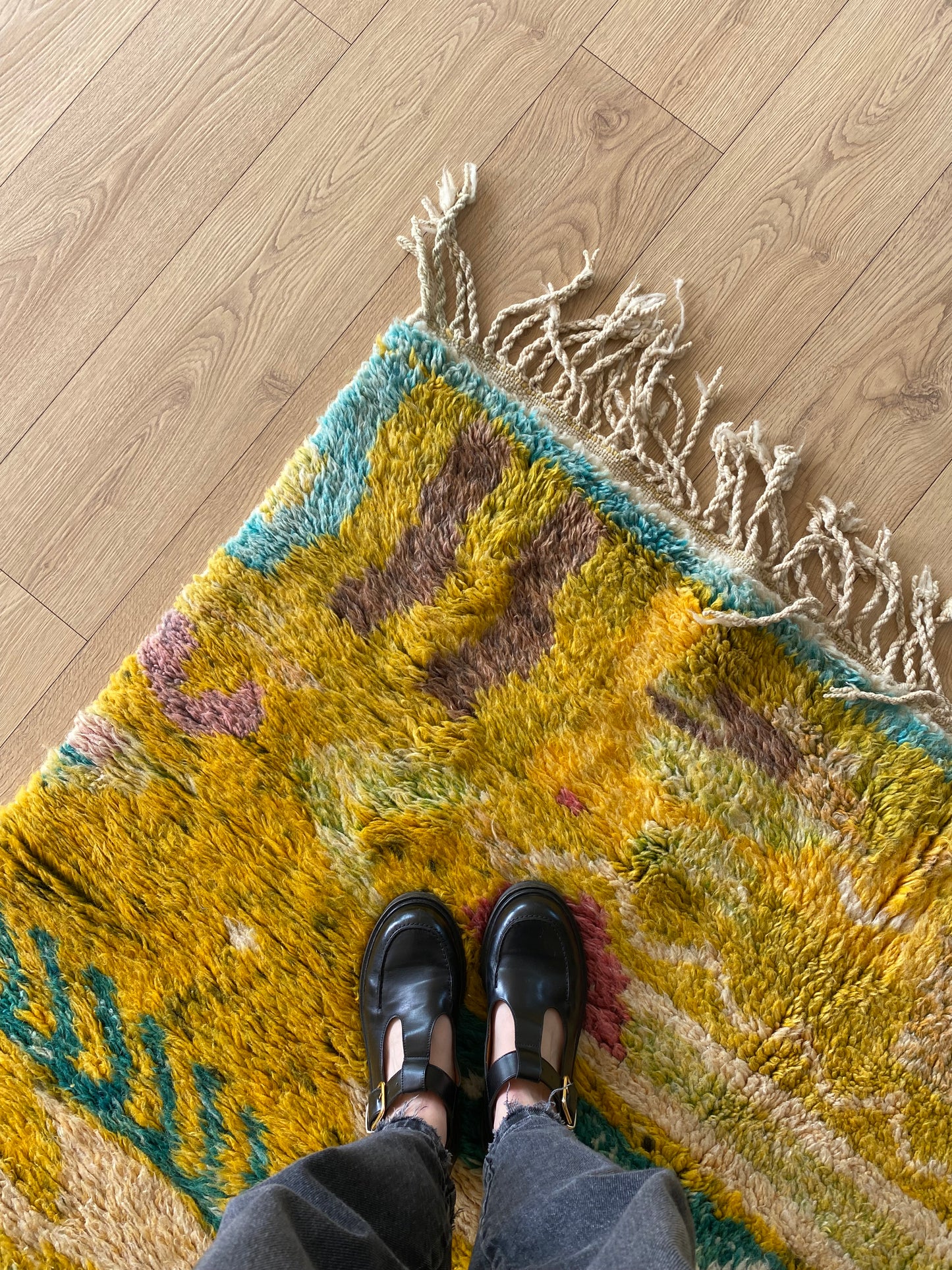 Beni Ouarain Moroccan Colorful Rug (926) 287x210cm - Tulum